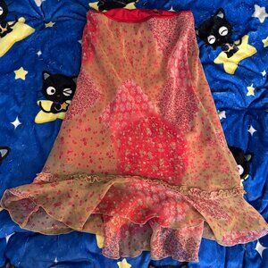 Sangria Y2K Patchwork Skirt